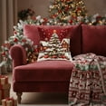 thumbnail image 6 of Christmas Pillow Cover 17.7x17.7 Inches, Cotton Decorative Pillow Case with Festive Pattern, Soft Breathable Cushion Cover with Hidden Zipper for Living Room Sofa Bedroom Holiday Home Decor, 6 of 6