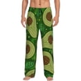 thumbnail image 2 of Lsque Big Colorful Avocados Print Men's Pajama Pants, Lounge Pant - Comfortable Home Wear,Elastic Waistband, Stylish Design-Small, 2 of 9