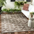 thumbnail image 3 of SAFAVIEH Courtyard April Geometric Indoor/Outdoor Area Rug, Brown/Ivory, 8' x 11', 3 of 11
