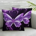 thumbnail image 3 of MLJA  Purple Butterfly Merchandise Throw Pillow Covers Sofa Pillowcase Car Square Throw Pillowcases Home Decoration, 3 of 5