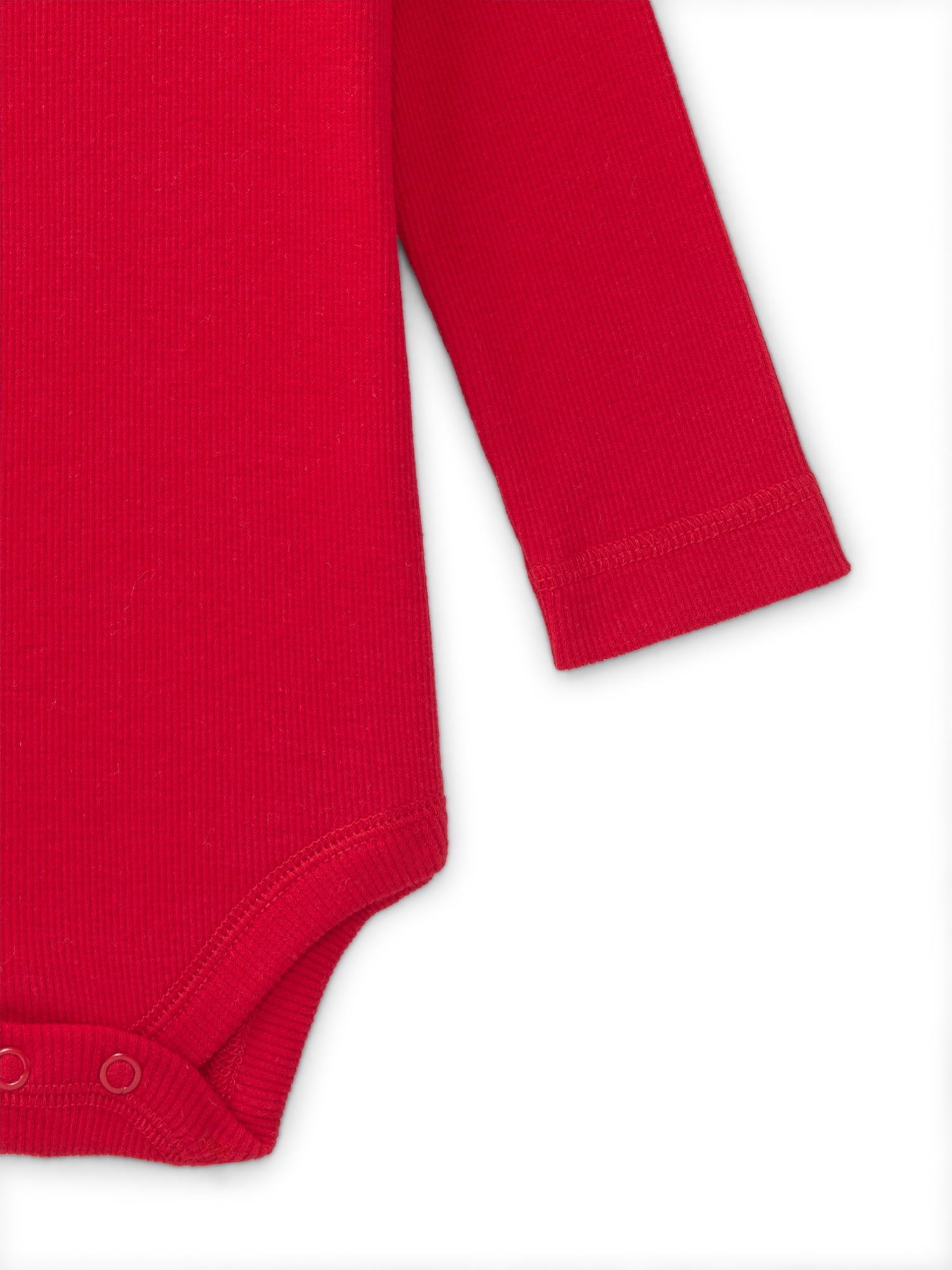 Garanimals Baby Boys Ribbed Bodysuit with Long Sleeves, Sizes 0M-24M