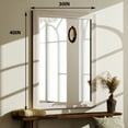 thumbnail image 3 of Easy4Home 40"x30" Rectangular Bathroom Mirror with Wooden Frame Decorative Wall Mounted Mirror, White, 3 of 6