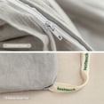 thumbnail image 5 of BESTOUCH Duvet Cover Set Queen Size 100% Washed Cotton Linen Feel Comfortable Soft Lightweight 3 Pcs Solid Light Grey, 5 of 8