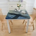 thumbnail image 3 of HAOXIT Decorative Rectangle Table Cloths Cross Mark Symbol of Christian Upon The Sea Table Cover for Dining/BBQ/Picnic/Coffee Table 48''x48'', 3 of 7