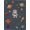 Charcoal Blue Multicolor, Pattern 17, variant on ODIKA 8'x10' Washable Area Rug Playroom Science Theme Educational Classroom Themed Cartoon Rocket for Dining Room, Large Office, Lounge, Non-Slip Chair-Friendly Mat