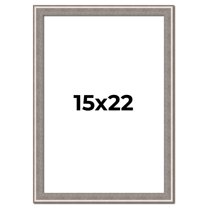 15x22 Frame Grey Real Wood Picture Frame Width 1.25 inches | Interior Frame Depth 0.5 inches | Hans