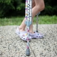thumbnail image 2 of My Crutches - Youth Junior Crutches for Kids w Adjustable Handgrip and Length! for Children 3'9" to 4'5" - Made of Lightweight Durable Aluminum with Underarm Padding - Doodle Pattern, 2 of 4