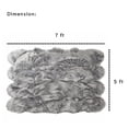 thumbnail image 2 of Faux Fur Area Rug Luxuriously Soft and Eco Friendly 5' X 7' Gray, 2 of 4