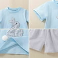 thumbnail image 4 of Toimothcn Toddler Kids Boys Outfit Sets Short Sleeve Happy Easter Cartoon Bunny Carrot Printed T Shirts Stretchy Shorts 2Pcs Outfit Sets Soft Loose Clothes Sets 6-12 Months, 4 of 8