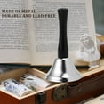 thumbnail image 2 of 24 Pieces Hand Bells Silver Steel Service Handbells Black Wooden Handle Diatonic Metal Bells Musical Percussion ( White), 2 of 8