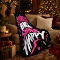thumbnail image 3 of Sparkle Big Shine Happy Motivational Typography Art Glamorous, Warm Flannel Blanket for Living Room and Reading Nook, Festive autumn celebration Scene, Art Lovers autumn celebration Gift, 3 of 9