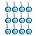 thumbnail image 3 of GOOHOCHY Blue Acrylic Shower Curtain Hooks Set of 12 Stainless Steel Decorative Bathroom Accessories, 3 of 8