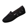 thumbnail image 2 of Miluxas Women’s Breathable Knit Slip On Flat Loafers Lightweight Comfort Non-Slip Soft Sole Casual Walking Penny Boat Shoes Black 9.5(43), 2 of 8