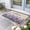 Indigo SpringGreen Beige, variant on Purple Lavender Door Mat Indoor Outdoor, Purple Spring Floral Wildflower Plant Non Slip Welcome Mat with Rubber Backing, Absorbent Fabric Front Door Mats Entryway Rug for Home Patio Entrance 18"x30"
