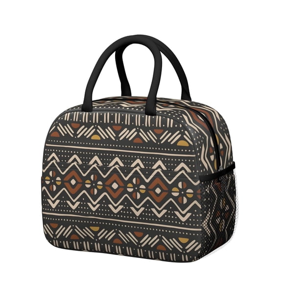 Sac à Lunch Motif Symmétrique, Sac Isolé Esthétique Minimaliste pour Femmes, pour les Trajets Quotidiens, le Magasinage, l'Extérieur Ou les Étudiants