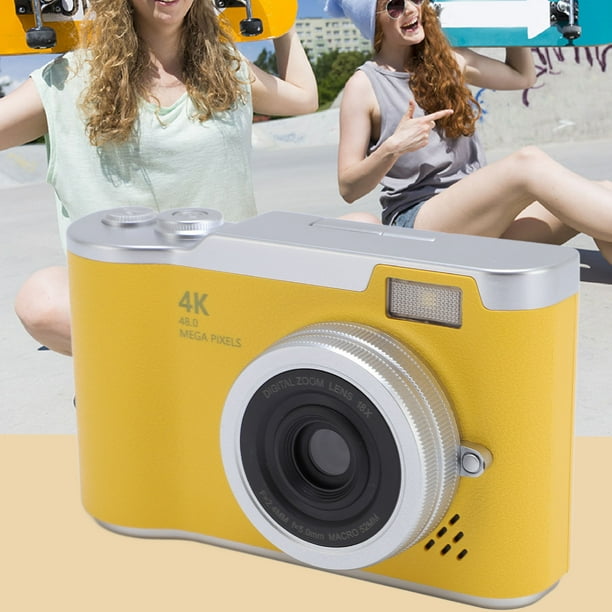 Cámara Digital, Tarjeta SD De 128 GB 4K 48MP 18x Zoom Auto Focus 2.4 Pulgadas Cámara Compacta De Luz De Relleno Incorporada, Para Niños Y Niñas, Adolescentes, Viajes Diarios