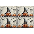 thumbnail image 1 of Happy Halloween Spooky Trick or Treat Table Mats Set of 4 Autumn Halloween Table Mat Durable No Slip Dining Table Mats for Party Kitchen Dining Decoration, 1 of 6