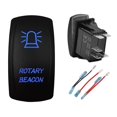thumbnail image 1 of HAHDAXIA Blue Led Rotary Becon Rocker Switch 5Pin On Off SPST Rotating Emergency Warning Light Toggle Switch for Car Truck Boat SUV Tractor UTV 12V 24V, 1 of 7