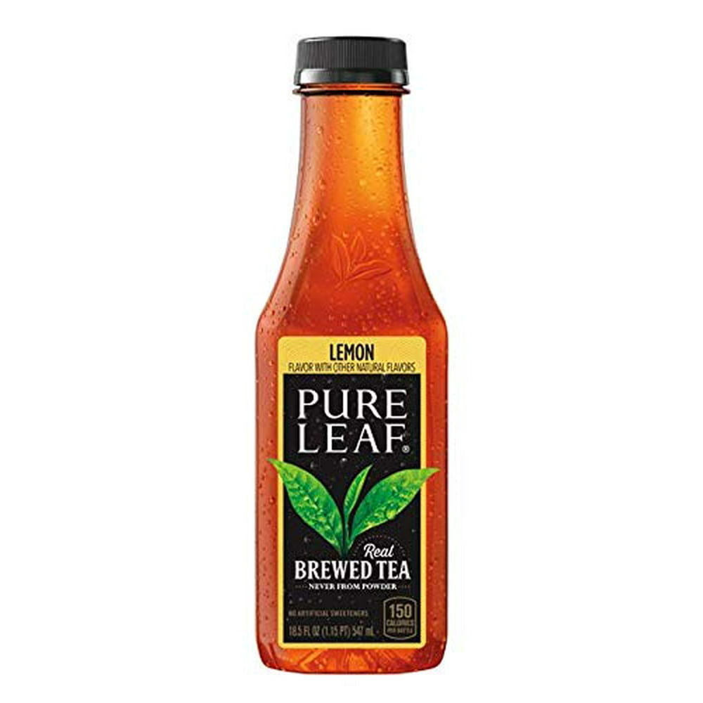 Pure Leaf Lemon Iced Tea, 18.5 fl oz Bottles, 12 Count