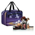 thumbnail image 6 of Travel Hanging Toiletry Bag with 4 Zipped Compartments Waterproof Makeup Accessories Spacious Cosmetic Bag Seagulls and The Beach Medium, 6 of 9
