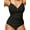 Black, variant on Women's One Piece Swimsuits Tummy Control Ruched Swimwear Solid Color V Neck Bathing Suit Black XL