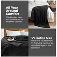 thumbnail image 5 of BNM Solid Fleece Soft Plush Blanket, Throw XL, Black, 5 of 7