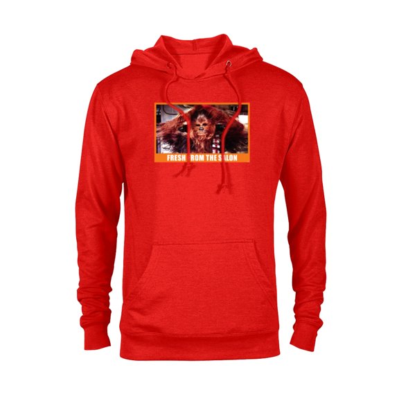 Star Wars Chewbacca Wookiee Fresh from the Salon Funny Meme - Pullover Hoodie for Adults - Customized-Red