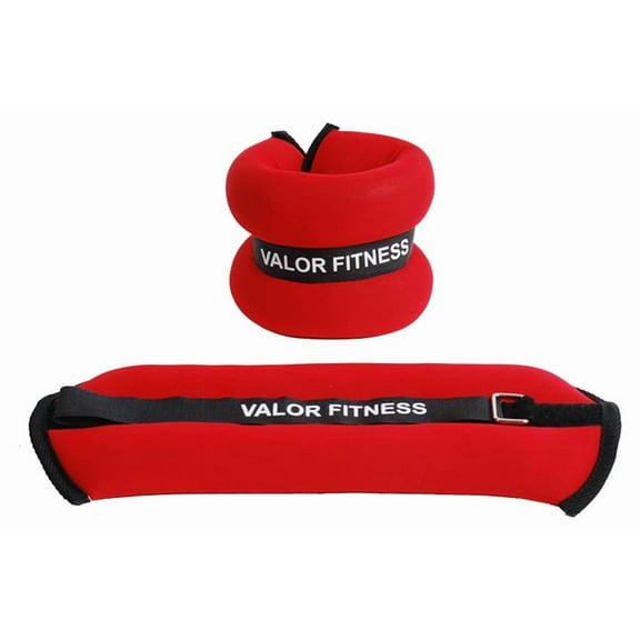 Valor Fitness Ankle or Wrist Weights -3 lb Each -Pair - Adjustable Velcro Straps - Home Gym Workout - EA-11