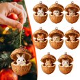 thumbnail image 2 of Adornos de animales del bosque en forma de bellota, decoraciones navideñas de acrílico para el árbol de Navidad, 2D, 2 of 7