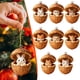 thumbnail image 2 of Adornos de animales del bosque en forma de bellota, decoraciones navideñas de acrílico para el árbol de Navidad, 2D, 2 of 7