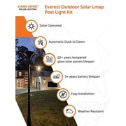 Gama Sonic Everest Solar Lamp Post with GS Solar Light Bulb - Black