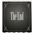 thumbnail image 3 of Ambesonne Movie Theater Shower Curtain, End Words, 69"Wx70"L, Charcoal Grey Cream, 3 of 3