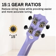 AODSK 23 Concert Ukulele Kit with Gig Bag, Strap, Extra Strings, Picks, Online Lesson, Ukelele Adult Beginner Series AUC-P06