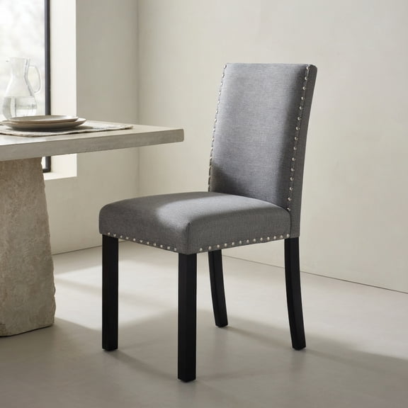 Resenkos 4-Piece Wooden Dining Chair with Bent Wood Legs, Sturdy Kitchen Chair for Home, Restaurant, Dining Space, Gray