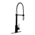 thumbnail image 4 of Westbrass KS18A-1226 21" Commercial Style Kitchen Faucet with Dual Function Open Coil Pull Down Sprayer and 1-Lever Handle, Oil Rubbed Bronze/Polished Chrome, 4 of 15