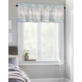 thumbnail image 4 of Curtain Valance for Windows Retro Wood Board Light Blue Gradient Kitchen Valances Rod Pocket Short Curtains,Farmhouse Vintage Barn Window Treatment Panel for Living Room Bathroom Bedroom 60x18in, 4 of 8