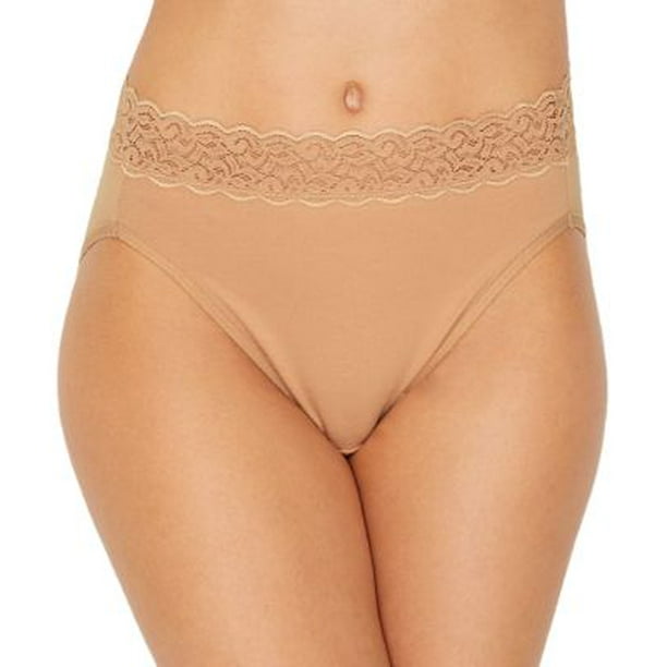 Women's Vanity Fair 13395 Flattering Lace Cotton Stretch HiCut Brief