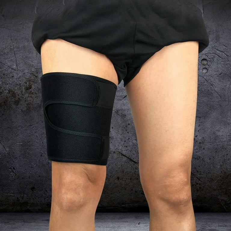 Thigh Brace - Hamstring Quad Wrap - Adjustable Compression Sleeve Support  for Pulled Groin Muscle, Sprains, Quadricep, Tendinitis, Workouts, Sciatica  Pain and Sports Recovery 