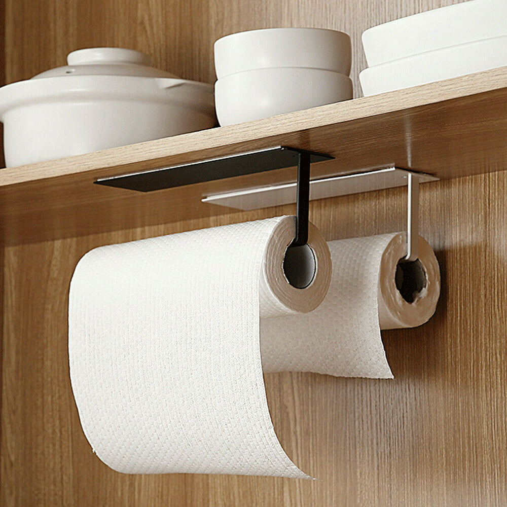 Strong Paper Towel Holder Under Kitchen Cabinet - Self Adhesive Towel