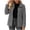 Gray, variant on JOANKDMI Fuzzy Fleece Jacket for Women Full Zip Sherpa Coat Casual Stand Collar Long Sleeve Winter Warm Outerwear with Pockets Cozy Fluffy Tops for Fall Cold Weather