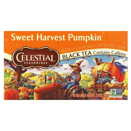 Pack of 2 - Celestial Seasonings Black Tea,Sweet Harvest Pumpkin, 20 Bags