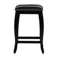 thumbnail image 5 of Home Square 2-Piece 24" Wood Backless Square Top Counter Stool Set in Black, 5 of 5