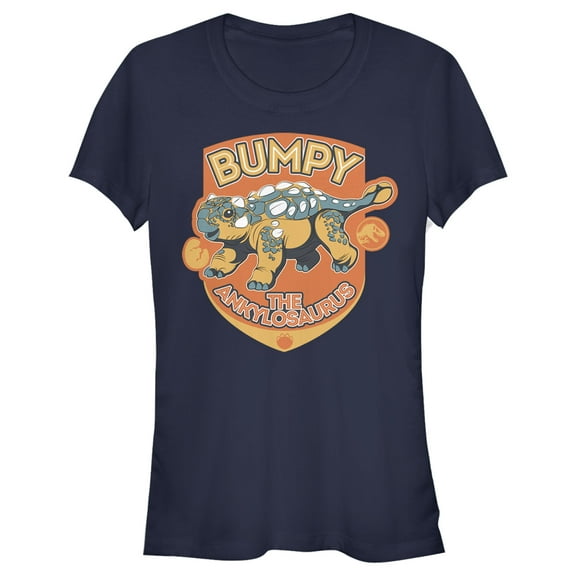 Junior's Jurassic World: Camp Cretaceous Bumpy the Ankylosaurus  Graphic Tee Navy Blue Large
