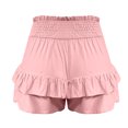 thumbnail image 6 of Arnsht Women's Cute High Waist Ruffle Mini Skirt Layered Ruffle Hem Flared Flowy Casual Shorts Swing Beach Mini Short Skirt Pink M, 6 of 6