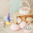 thumbnail image 3 of KAKOWELY Peluche de pollo, juguete de peluche, decoración para fiestas de Pascua y mesas de primavera, pollito amarillo pequeño, decoración de huevos de Pascua morados., 3 of 5