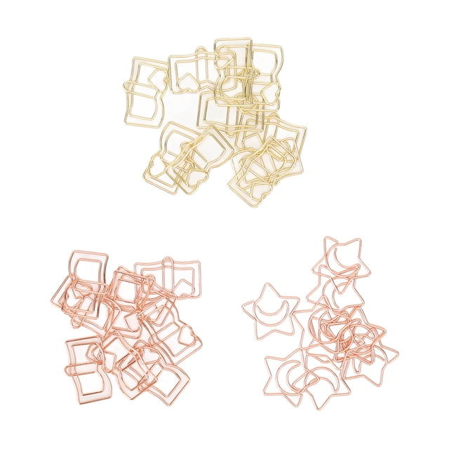 Small Paper Clips, Portable Paper Clips Lovely Shape 30PCS for Office for File Classification