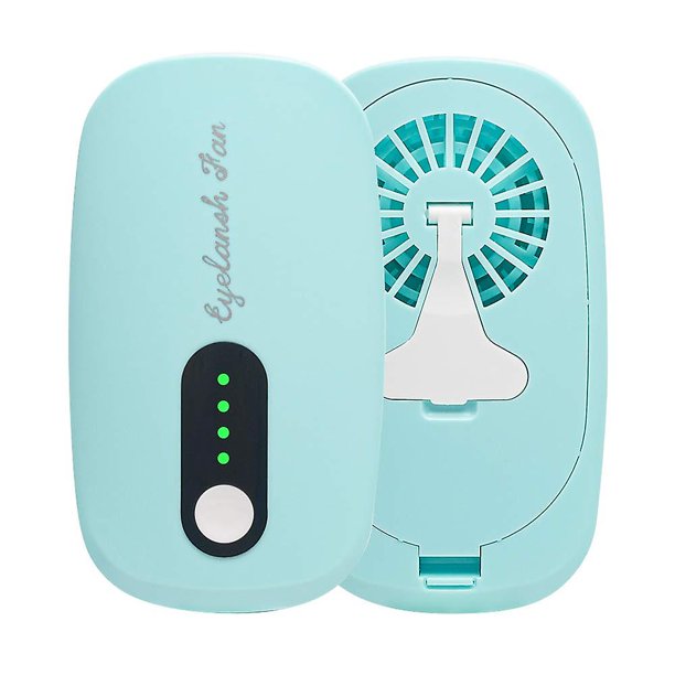 BlueSoplador de aire acondicionado con ventilador USB para extensión de pestañas (azul)