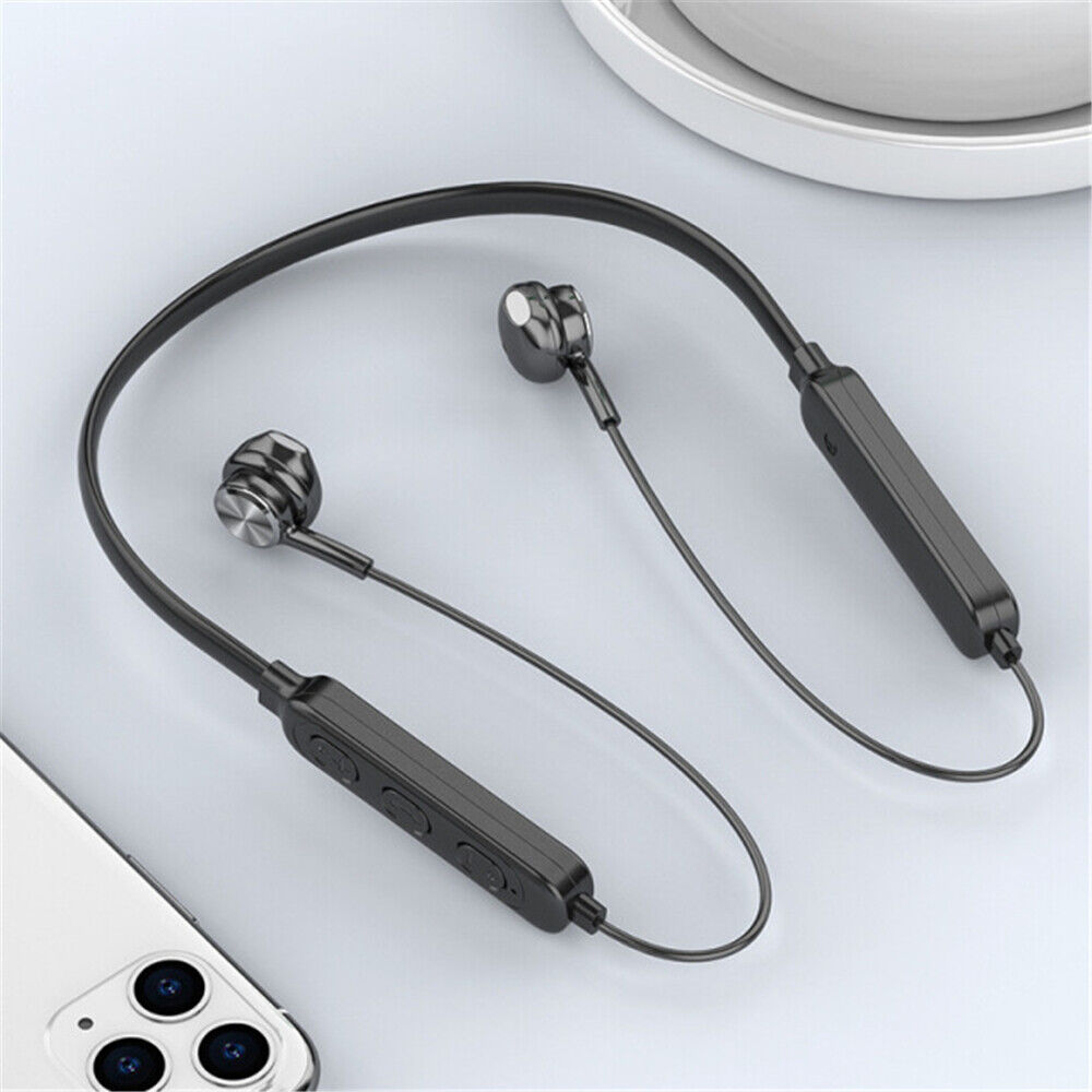 Black Wireless Bluetooth Earphone Sports Neckband Headphones