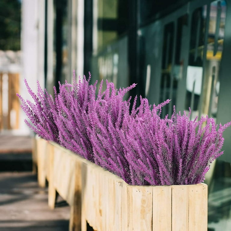 12 Bundles Artificial Lavender Flowers for Bouquets, Fake Wild Stems for  Wedding, Faux Table Centerpieces, Door Wreaths (14x2x3 in)