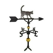 Montague Metal Products WV-381-SI 300 Series 32 In. Deluxe Swedish Iron Cat Weathervane